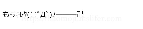 もぅｷﾚﾀ(○ﾟДﾟ)ﾉ━━━卍
-顔文字